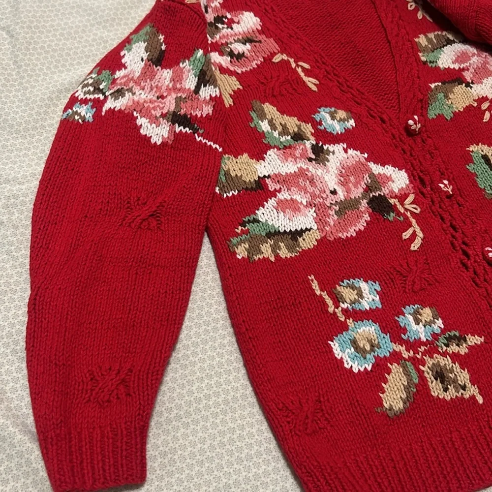 Vintage Susan Bristol Hand Knitted Cardigan Women’s Size Petite - Picture 5 of 8
